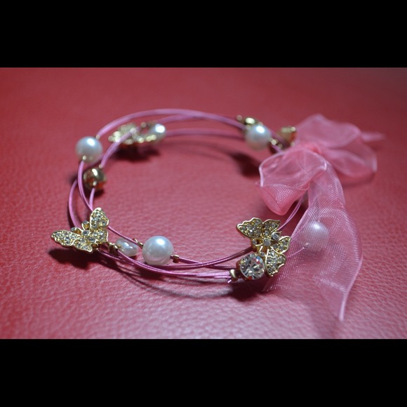 3 butterfly and accent bracelets