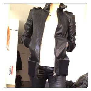 Mackage Black Leather Jacket