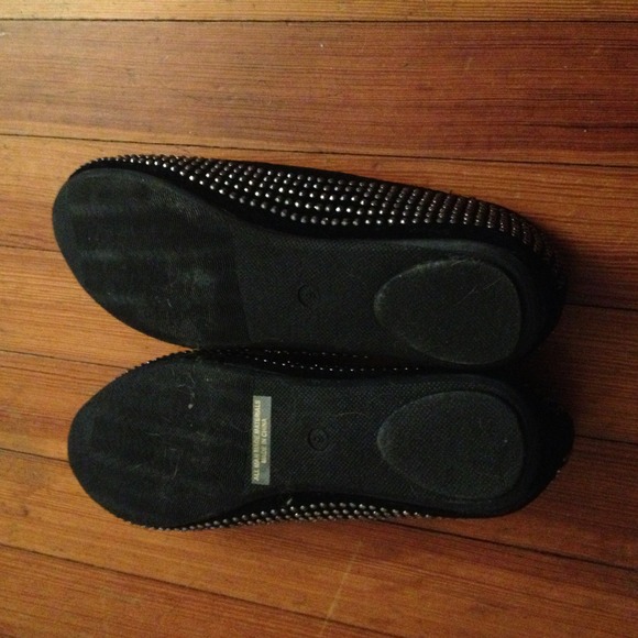 Studded Black Flats - Picture 2 of 3