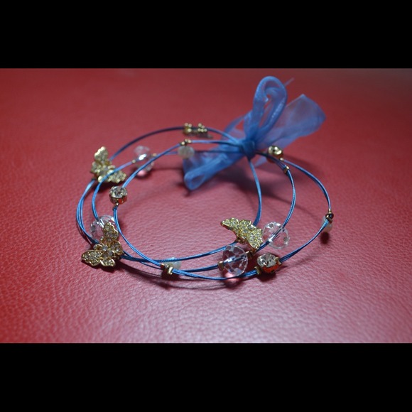 Blue butterfly bracelet