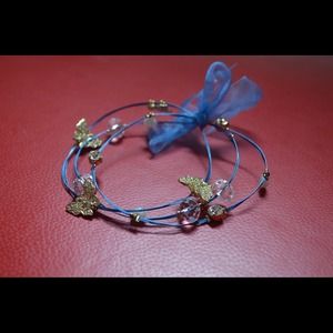 Blue butterfly bracelet