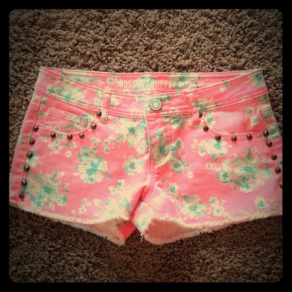 ( REDUCED )Neon Pink Floral Shorts