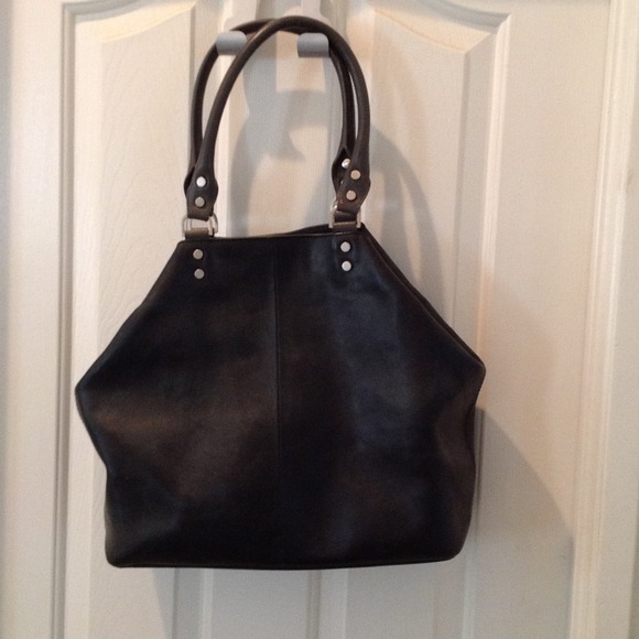 Kenneth Cole Black Leather Tote