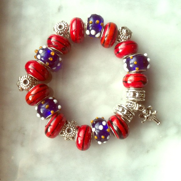 Red & Blue Charm Bracelet