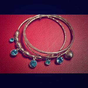 Aqua jewel bracelets