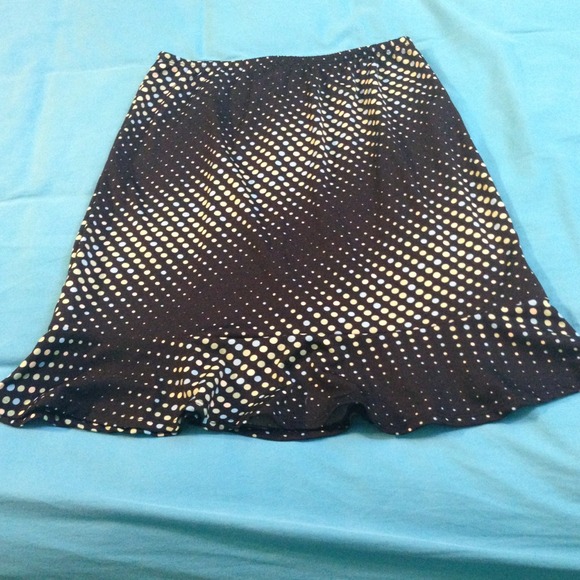 Black skirt with polka dots