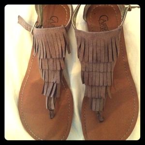 NEVER WORN BRAND NEW CARLOS SANTANA FRINGE FLATS!