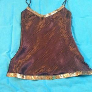 Brown with gold shimmer cami