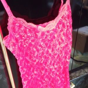 Charlotte Russe! Pretty pink laced tank top! 💕🎀