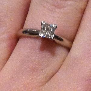 SOLD ! Real diamond &white gold Engagement ring