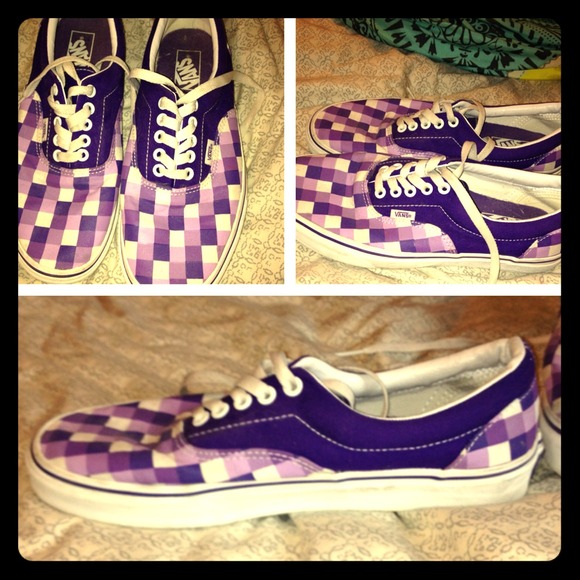 Purple Checkered Vans