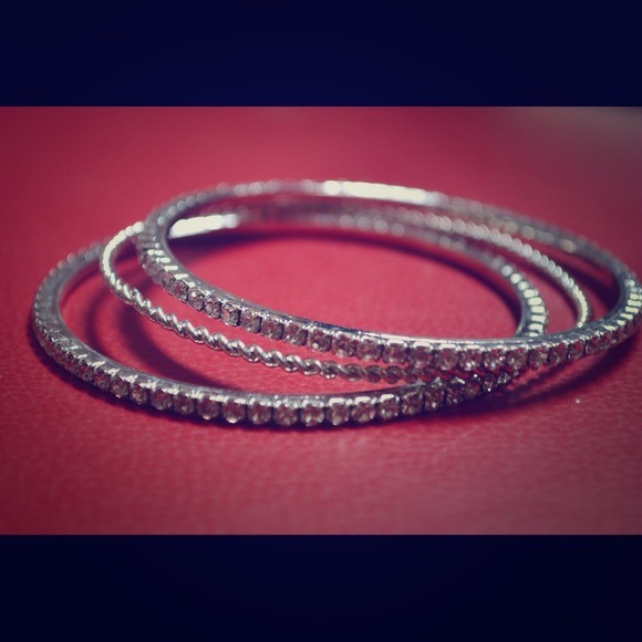 Rhinestone bangle set