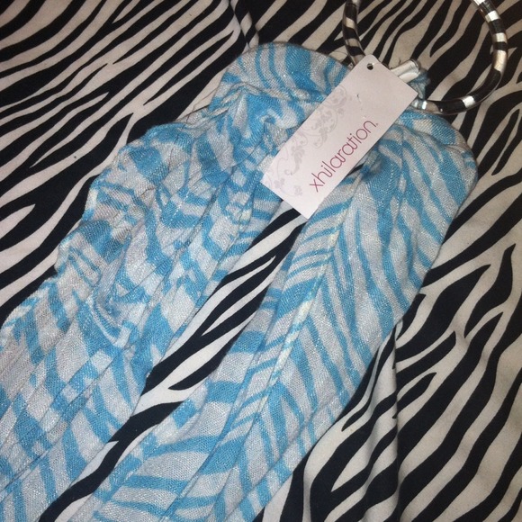 Cute blue zebra print scarf :)