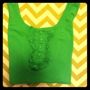 Green tank with button detail