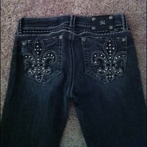 👉Hold Black wash Miss me jeans 30/34