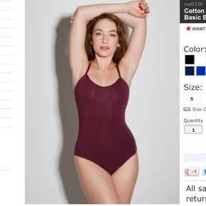 🚫SOLD🚫Cotton Spandex Jersey Basic bodysuit
