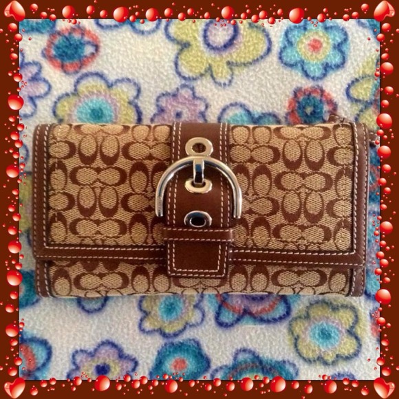 Coach Clutches & Wallets - REDUCED!!! COACH BUCKLED WALLET