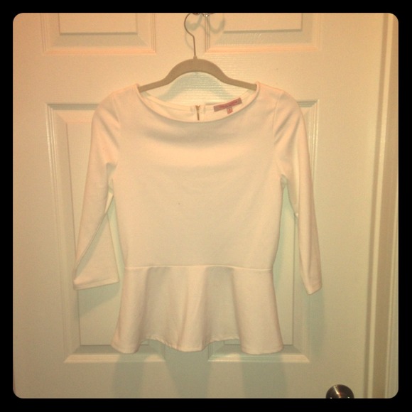 White peplum shirt