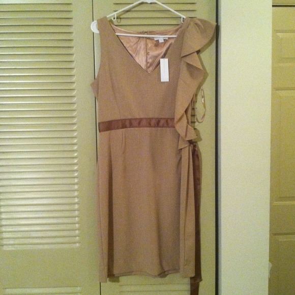 NY&C Dresses & Skirts - SOLD!!! New York and Company tan dress