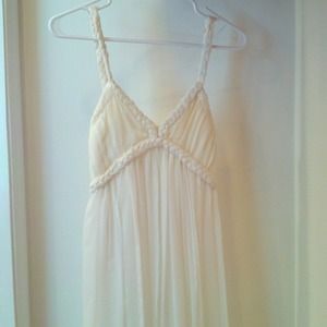 White floor length gown