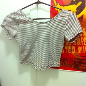 Brandy Melville striped crop top