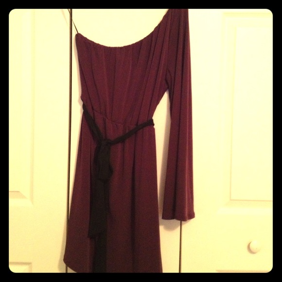 💥Traded💥Plum One Sleeve Beautiful Dress