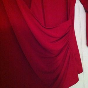 Faux wrap around crimson color