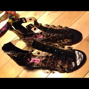 Betsey Johnson Studded Gladiator Sandal