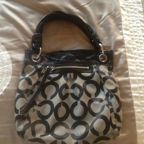 Black/ gray coach bag