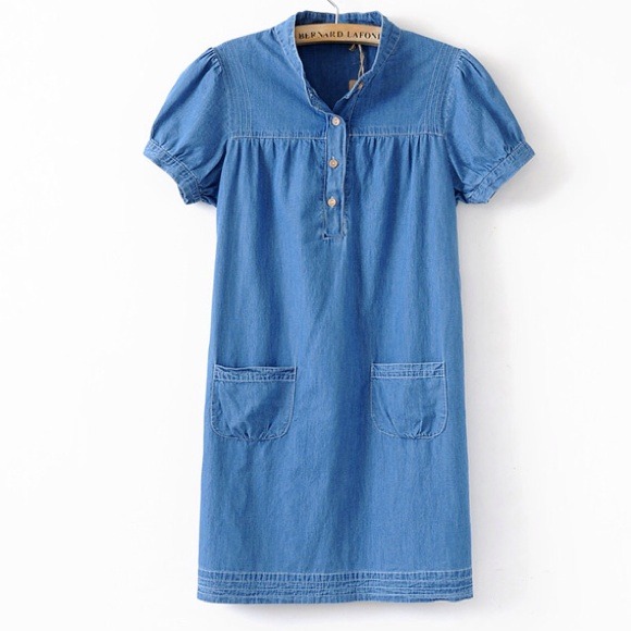 *SOLD*European style retro lovely denim dress