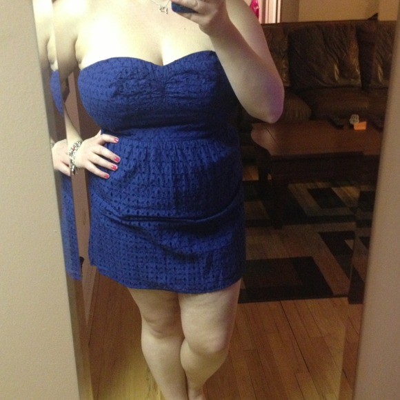 ❗Sold❗Navy blue tube top dress
