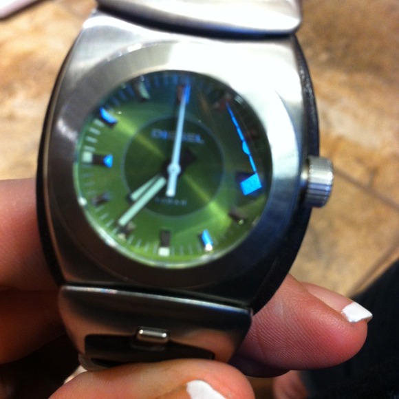 Brown and green DIESEL watch