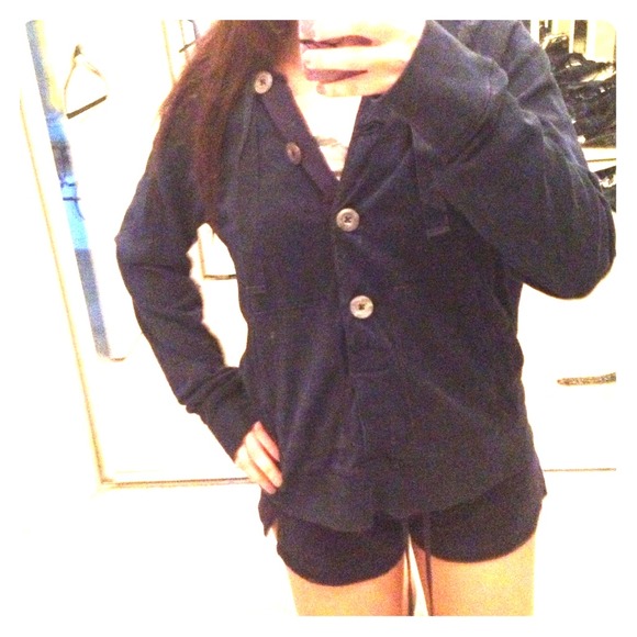 Navy blue J Crew pullover hoodie