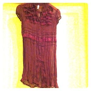 Purple Ruffle Tunic