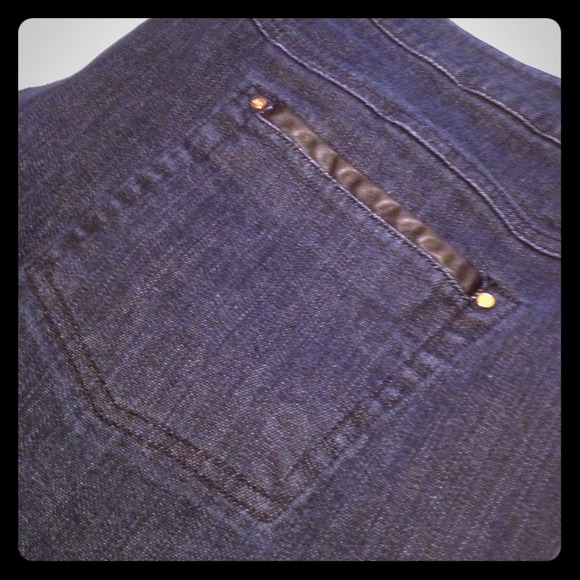 Dark denim plus size trouser jeans