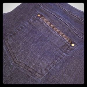 Dark denim plus size trouser jeans