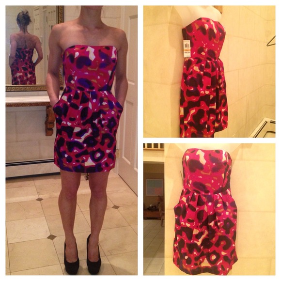 bar III, Paris, ruby ring combo dress.
