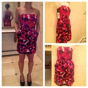 bar III, Paris, ruby ring combo dress.