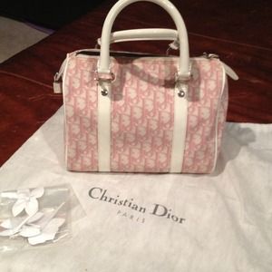 Christian Dior pink/white purse