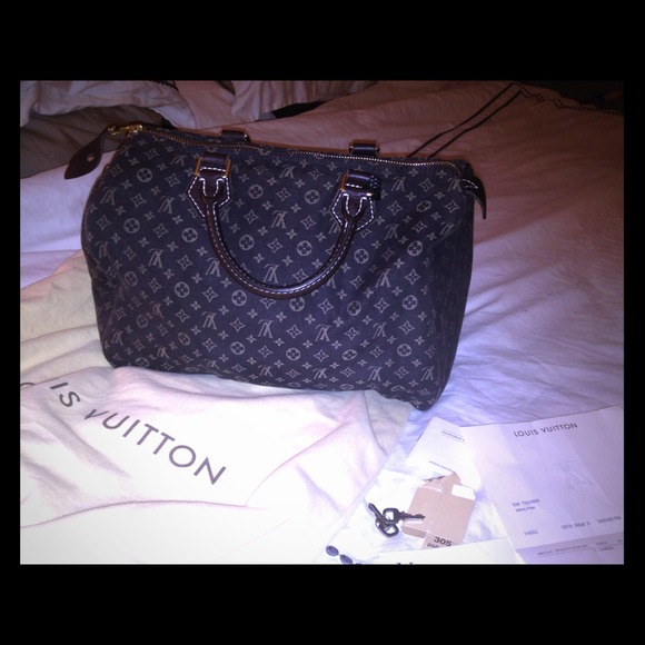 Authentic Louis Vuitton Mini Lin Speedy 30