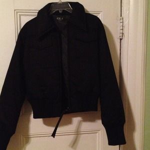 Slick black winter jacket