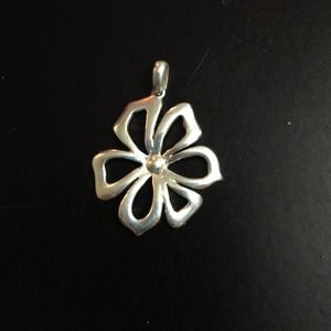 Sterling silver flower pendant