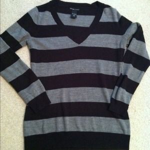 REDUCED!!--Grey and Black Striped Sweater