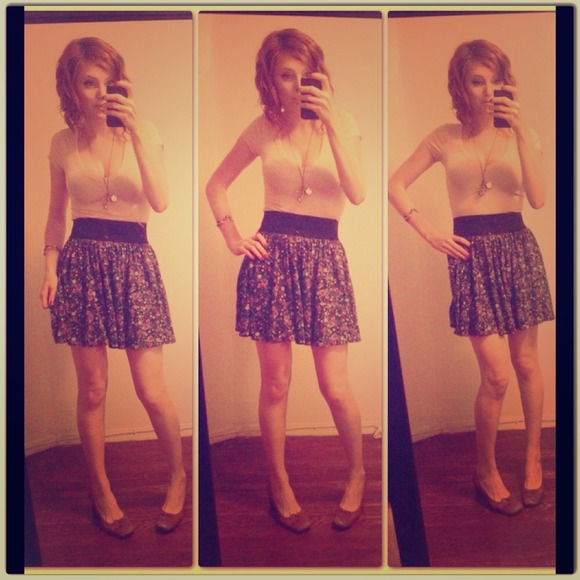 Dresses & Skirts - Flirty Floral High Waisted Skirt for @ankhanh1994