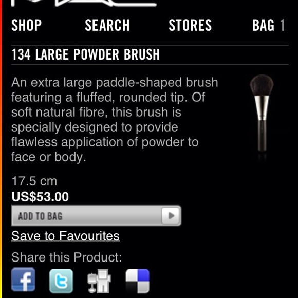 Mac 134 brush 100 % authentic !!!!