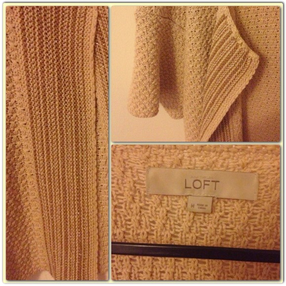 BUNDLED🎉Ann Taylor Loft Cream/Gold Cardigan - Picture 4 of 4