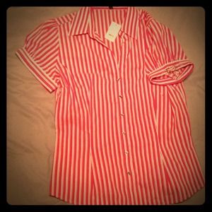 Express Professional white/pink short sleeve