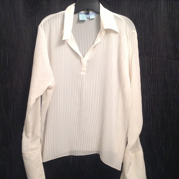 *Reserved for shelleebell64* French cuff sheer top