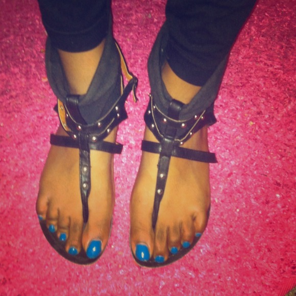 Black Gladiator like sandals !