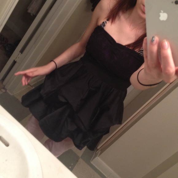 Purple and black dress